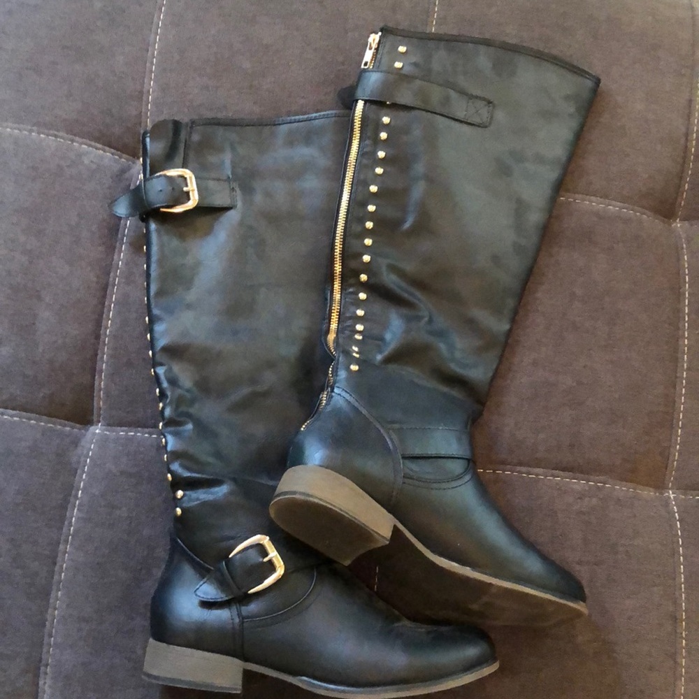 Black Studded Boots